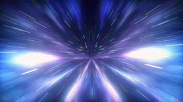 Symmetric digital technology  lights Particles hyper space tunnel video