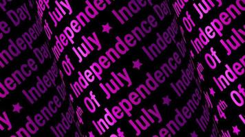 4 de julio día de la independencia animación tubo rosa video