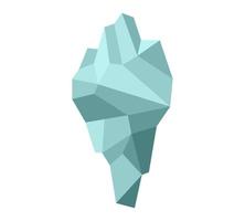 Iceberg on white background. low poly vector