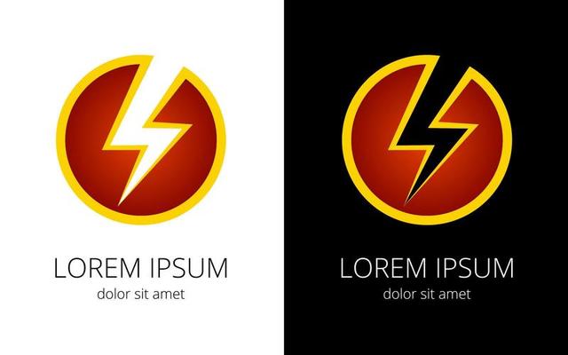 Letter S in form of flash of lightning