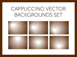 Cappuccino background with heart inside vector