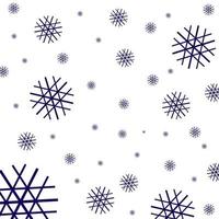 muchos copos de nieve lineales vector