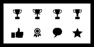 Like icon, Cup options and other victory icons vector