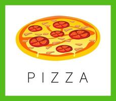 Pizza isolate background vector illustration