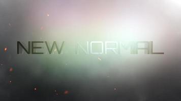 New Normal word Cinematic Greeting Title Background video