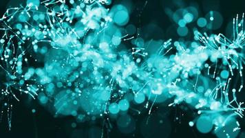 Abstract science  technology background blue digital particles wave video