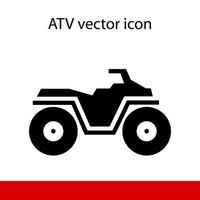 ATV icon. black silhouette of motor-vehicle on white background vector
