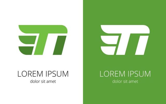 Monogram of letters T and N for name company