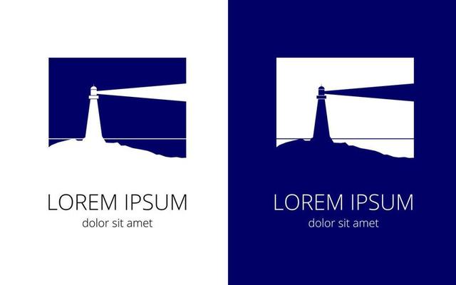 Lighthouse in blue white color