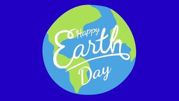 Animation blue earth for Earth Day Concept. video