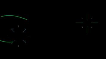Animation colorful geometric shape isolate on black background. video