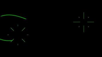 animatie kleurrijke geometrische vorm isoleren op zwarte achtergrond. video