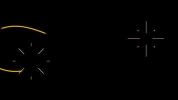 Animation colorful geometric shape isolate on black background. video