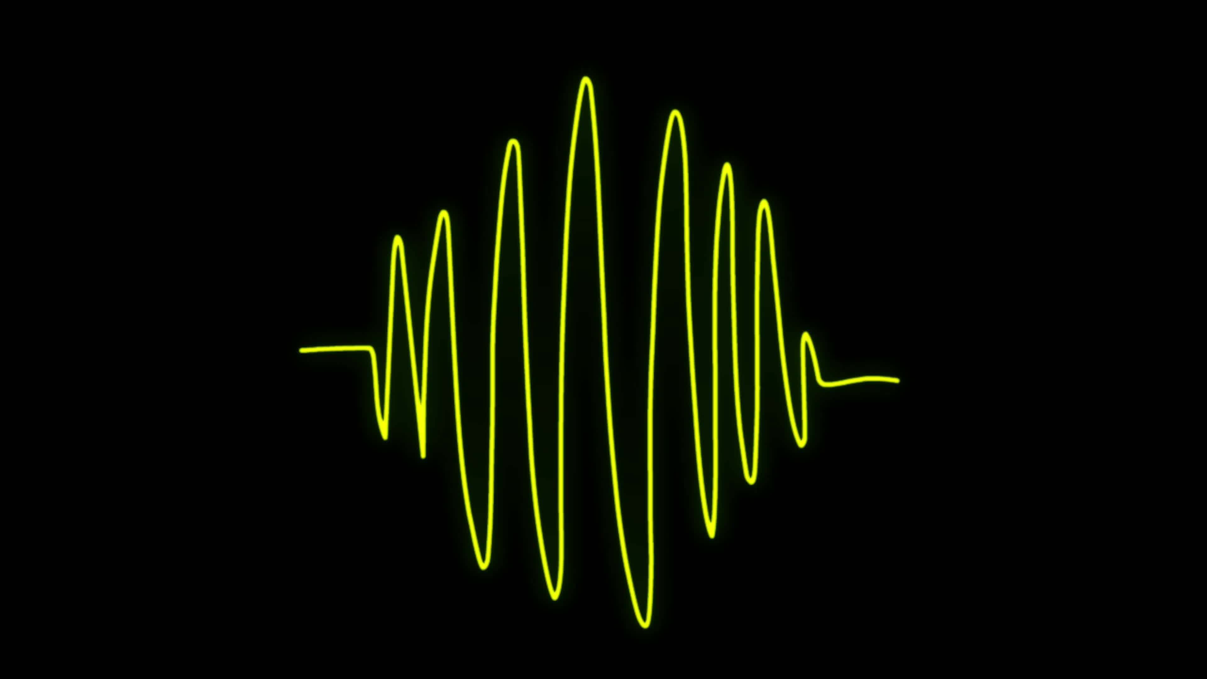 Anvendelig botanist udvikle Animation yellow neon light sound wave effect on black background. 7650733  Stock Video at Vecteezy