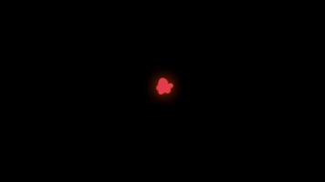 Animation roter Neonlicht-Raucheffekt auf schwarzem Hintergrund. video