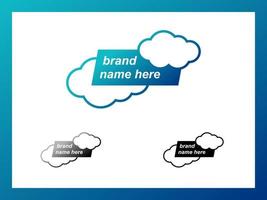 Two clouds for company logo vector