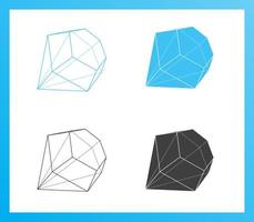 Schematic representation of diamond vector