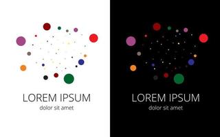 Multicolored circles of different sizes vector