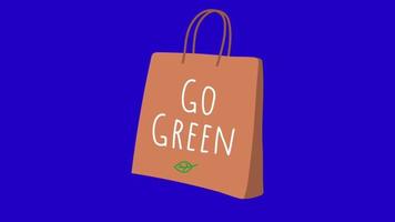 Animation Text GO GREEN for Earth Day Concept. video
