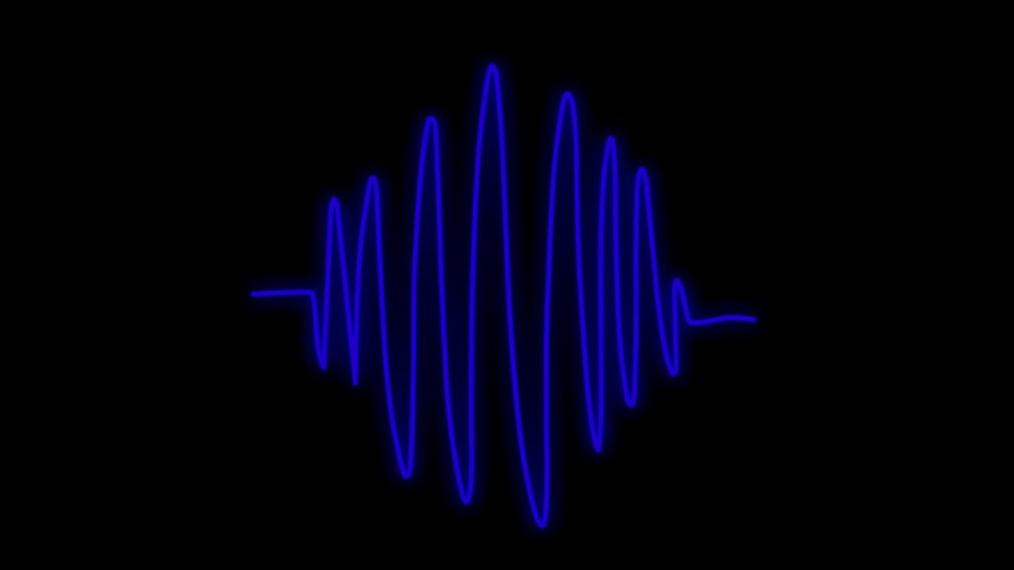 frugter Antagelse varsel Animation blue neon light sound wave effect on black background. 7650826  Stock Video at Vecteezy