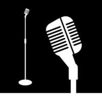 Icon microphone, illustration microphone, mic. Flat design, vector