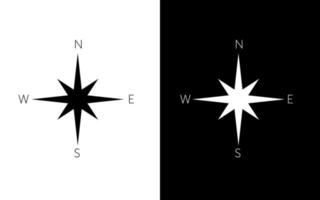 Compass in form of star vector