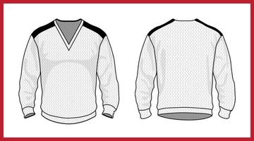 Collection of jersey sweater pullover. Casual clothes. Vector illustrations