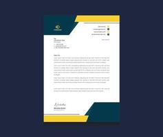 Modern corporate letterhead template design vector