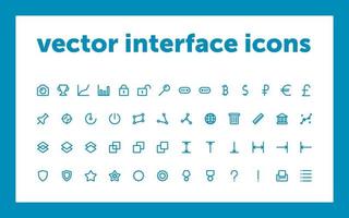 Icons for program interface vector