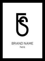 Stylish logo in fashion style letters FS or SF vector