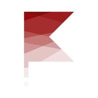 Low Poly Monaco flag on polygons texture background, modern style vector illustration