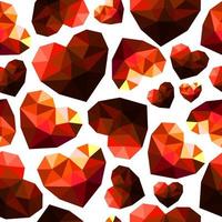 seamless pattern diamond hearts with faces vector