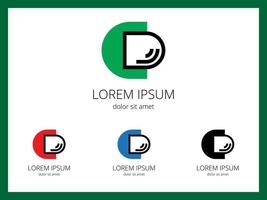 Letters of CD in monogram for company brand vector