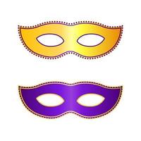 Two theatrical masks on white background vector