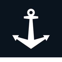 anchor on black background vector