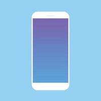 Flat Design with long shadow the smart phone with  Blank screen ,vector design Element illustration vector