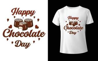 World Chocolate Day T-shirt Design World Chocolate Day calligraphy hand lettering isolated on white. Vector template for logo design, typography poster, greeting card, postcard, sticker, t-shirt,