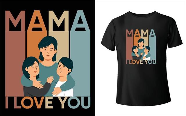 Happy mother's day t-shirt design. Mom Vector, Vector Art, Mom T-Shirt Design