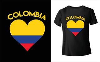 colombia amor diseño de camiseta colombia vector camiseta amor diseño de camiseta