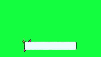 opmerkingen knop animatie, onderste derde op groen scherm. hand getekende tekstballon sjabloon met kopie ruimte, vorm van blauwe kleur. 4k 10 seconden video.