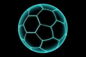 Soccer ball is sticked in black video
