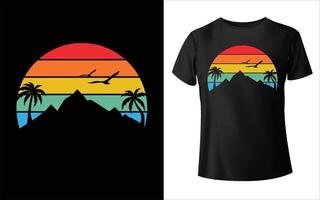 diseño de camiseta de verano, diseño de camiseta vintage de verano, color de plantilla de camiseta de playa de verano, diseño de camiseta vector