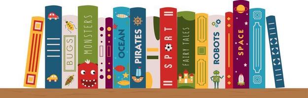 Line art of stack books Royalty Free Vector Image