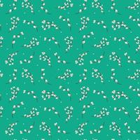 Willow seamless pattern. Willow twigs background vector