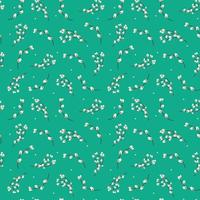 Willow seamless pattern. Willow twigs background vector