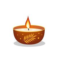 candle isolated vector illustration on a white background