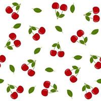 Cherry pattern, color vector illustration