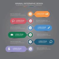 plantilla de infografía empresarial con icono, ilustración de diseño vectorial vector