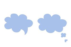 Hand drawn think cloud shape. vector