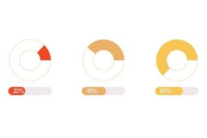 informe de presupuesto plano. ilustración de negocios infográficos, gráficos y planificación de diagramas vector